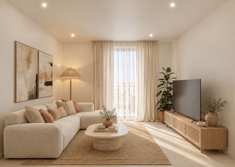 Sea Essence 2 Santa Pola — apartment living room opening onto the terrace